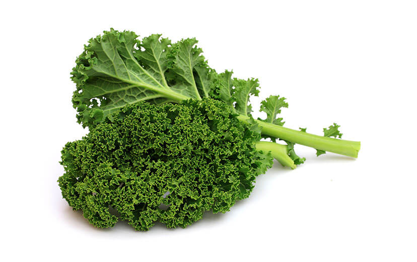 Dark green vegetables like kale, green mustard and garden cress